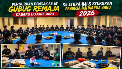 Perguruan Pencak Silat Gubug Remaja Bojonegoro Gelar Silaturahmi dan Syukuran, Ini Pesan Tegas untuk Warga Baru